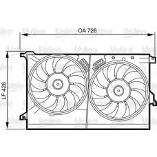 696387 VALEO Кронштейн, вентилятор радиатора