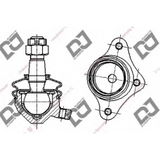 DB1211 DJ PARTS Несущий / направляющий шарнир