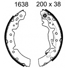 01638 BSF Комплект тормозных колодок