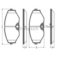 0 986 TB2 660 BOSCH Комплект тормозных колодок, дисковый тормоз