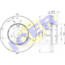 78BD3015-2 ICER Тормозной диск