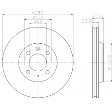 8DD 355 102-401 HELLA PAGID Тормозной диск