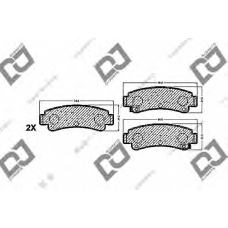 BP1480 DJ PARTS Комплект тормозных колодок, дисковый тормоз