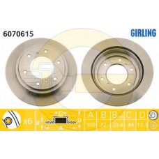 6070615 GIRLING Тормозной диск