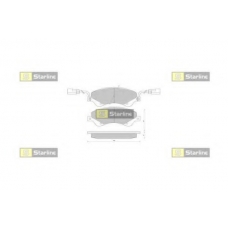 BD S849P STARLINE Комплект тормозных колодок, дисковый тормоз