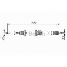 1 987 477 357 BOSCH Трос, стояночная тормозная система