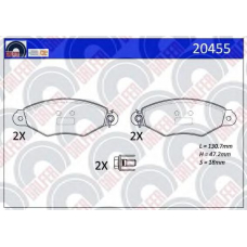 20455 GALFER Комплект тормозных колодок, дисковый тормоз