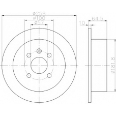 8DD 355 110-691 HELLA Тормозной диск