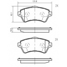 K420300 Vema Комплект тормозных колодок, дисковый тормоз