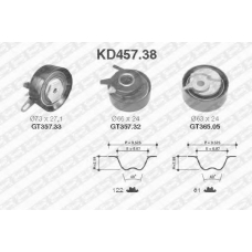 KD457.38 SNR Комплект ремня грм