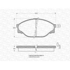 363702160761 MAGNETI MARELLI Комплект тормозных колодок, дисковый тормоз