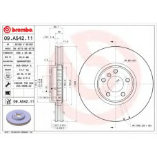 09.A542.11 BREMBO Тормозной диск