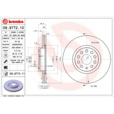 09.9772.11 BREMBO Тормозной диск