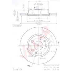 628.1725 VILLAR Тормозной диск