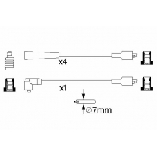 0 986 356 736 BOSCH Комплект проводов зажигания