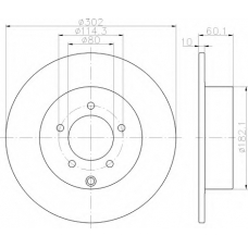 8DD 355 119-451 HELLA Тормозной диск