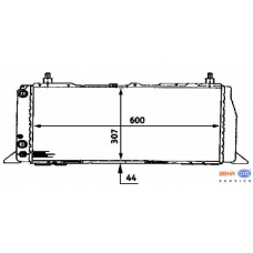 8MK 376 716-641 HELLA Радиатор, охлаждение двигателя