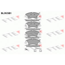BL2625B1 FTE Комплект тормозных колодок, дисковый тормоз