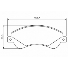 0 986 494 236 BOSCH Комплект тормозных колодок, дисковый тормоз