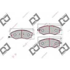 BP1508 DJ PARTS Комплект тормозных колодок, дисковый тормоз