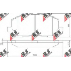 37260 OE ABS Комплект тормозных колодок, дисковый тормоз