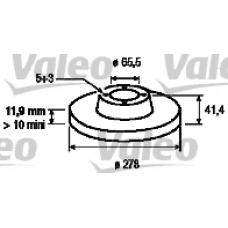 186854 VALEO Тормозной диск