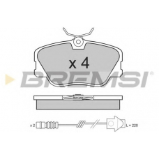 BP2286 BREMSI Комплект тормозных колодок, дисковый тормоз