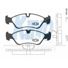 BP-1001 KAVO PARTS Комплект тормозных колодок, дисковый тормоз