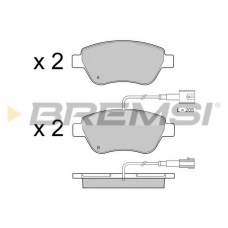 BP3425 BREMSI Комплект тормозных колодок, дисковый тормоз