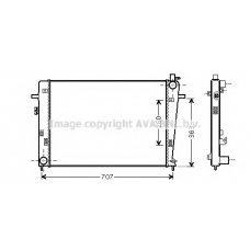 HY2328 AVA Радиатор, охлаждение двигателя
