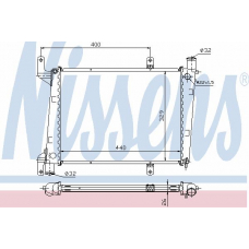65561A NISSENS Радиатор, охлаждение двигателя