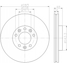 MDC2278 MINTEX Тормозной диск