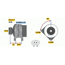 0 986 039 210 BOSCH Генератор