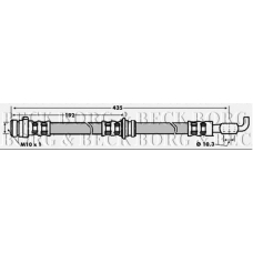 BBH6038 BORG & BECK Тормозной шланг