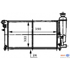 8MK 376 716-481 HELLA Радиатор, охлаждение двигателя