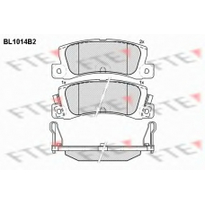 BL1014B2 FTE Комплект тормозных колодок, дисковый тормоз