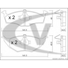 V10-8147 VEMO/VAICO Комплект тормозных колодок, дисковый тормоз