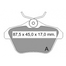 836200 Vema Комплект тормозных колодок, дисковый тормоз