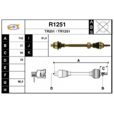 R1251 SNRA Приводной вал