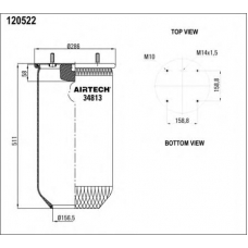 34813 P Airtech Кожух пневматической рессоры