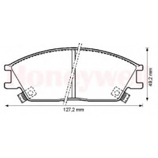 572269B BENDIX Комплект тормозных колодок, дисковый тормоз