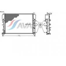 MS2341 AVA Радиатор, охлаждение двигателя