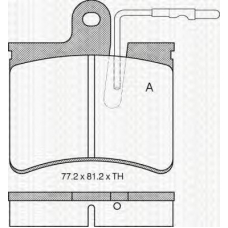 8110 38734 TRIDON Brake pads - front