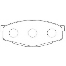 ASN-66 AISIN Комплект тормозных колодок, дисковый тормоз