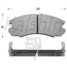 D2072 KAISHIN Комплект тормозных колодок, дисковый тормоз