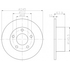 8DD 355 102-791 HELLA PAGID Тормозной диск