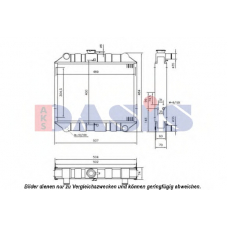 070095N AKS DASIS Радиатор, охлаждение двигателя