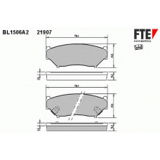 BL1506A2 FTE Комплект тормозных колодок, дисковый тормоз