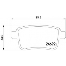 P 50 107 BREMBO Комплект тормозных колодок, дисковый тормоз