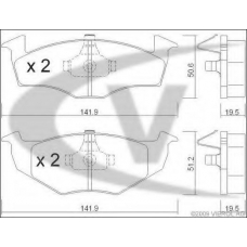 V10-8107 VEMO/VAICO Комплект тормозных колодок, дисковый тормоз